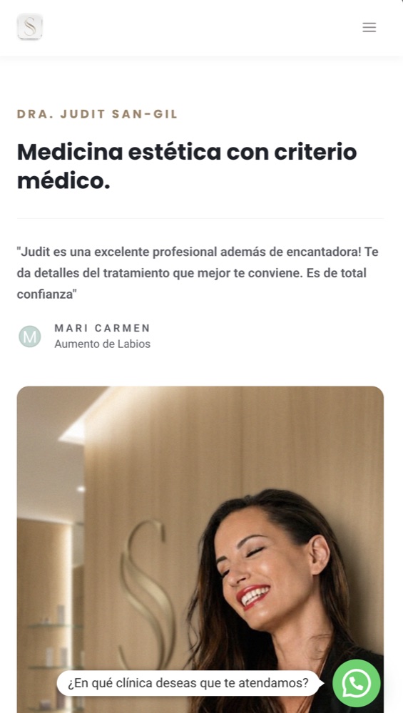Web de Dra. Judit San Gil — versión móvil